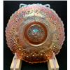 Image 2 : Fenton Dark Marigold Carnival Glass "Cherry Chain" Small Dessert Plate. Circa 1907