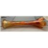 Image 5 : Fenton Marigold Carnival Glass "Spearhead & Rib" Mid-Sized Funeral Vase. 15 1/4" Tall! Circa 1907