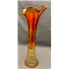 Image 2 : Imperial Radium Marigold Carnival Glass "RIPPLE" Vase. Beautiful & Rare! Circa 1908