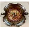 Image 4 : Northwood Amethyst Carnival Glass "BUTTERFLY" 2-Handled Nappy/ VERY Rare Color! Circa 1909