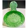 Image 3 : Jefferson Glass Green Opal "Diamond & Oval Thumbprint" Vase 11" Tall / Circa 1900