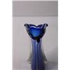 Image 5 : Mid Century Modern Blue Glass Art Vase - By Lene