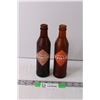 Image 1 : (2x Bid Price) (2) Vintage Crush Glass Bottles