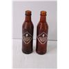 Image 5 : (2x Bid Price) (2) Vintage Crush Glass Bottles
