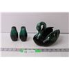 Image 1 : Vintage Blue Mountain Swan and Salt and Pepper Shakers