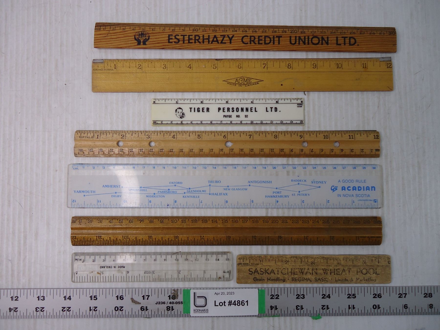 Eight Rulers (8) Rulers- Some with Advertising - Bodnarus Auctioneering