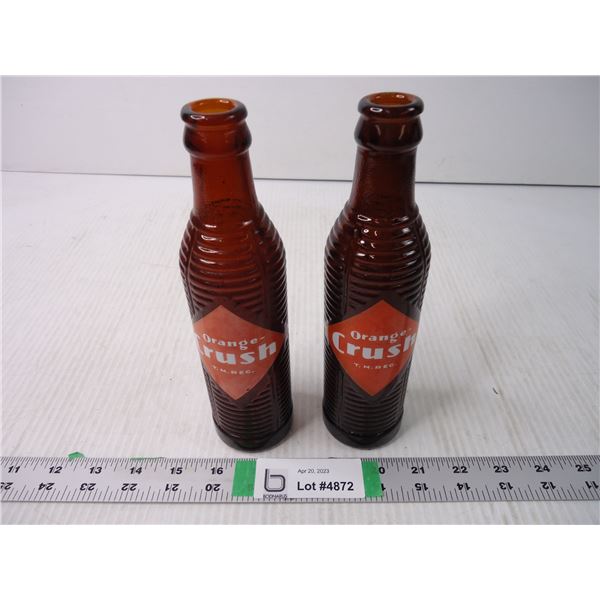 2XBid Price- (2) Vintage Crush Pop Bottles