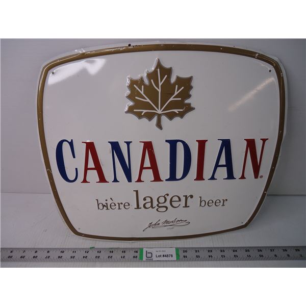 Molson Canadian Tin Sign (some blemishes)