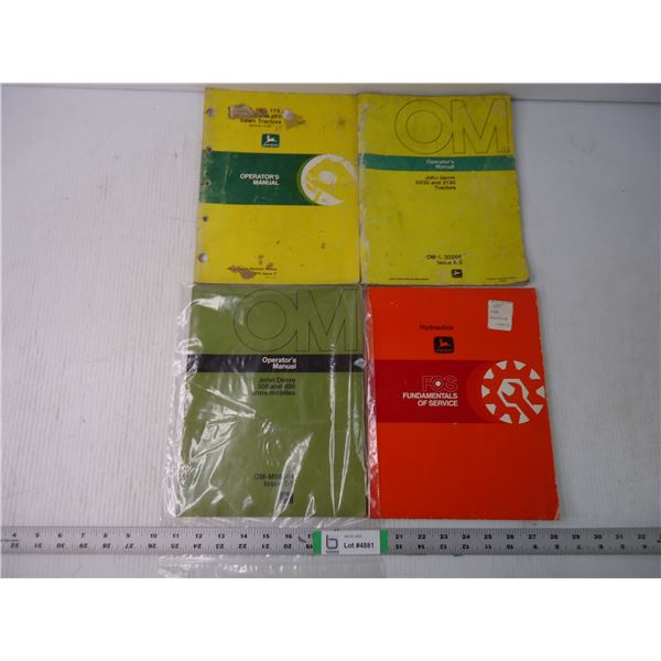 (4) Assorted John Deere Manuals