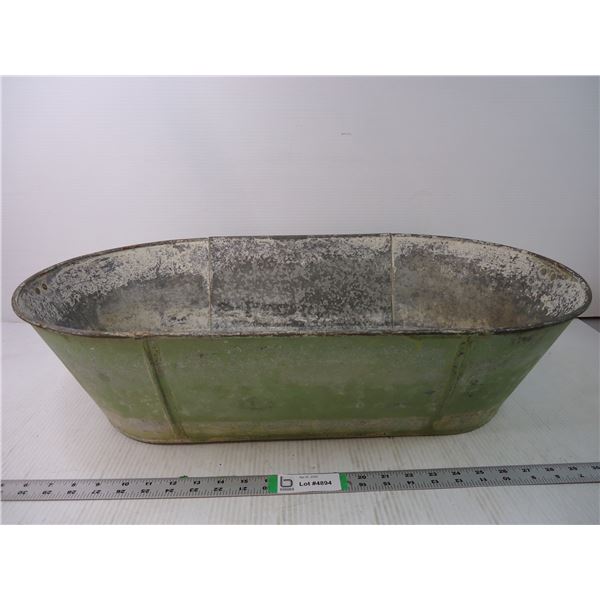 Vintage Child's Galvanized Tin Bathtub