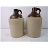 Image 2 : 2XBid Price-(2) Antique Stoneware Crock Shoulder Jug