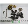 Image 1 : Oil Lamp Part - Vintage Record Player Needle - Assorted Radio/Tv Tubes - Misc. Items