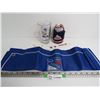 Image 1 : New York Rangers Stanley Cup Champion Glass - Beverage Can Cozy - Flag - Hockey Stick - Double Sided