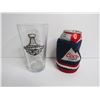 Image 2 : Carolina Hurricanes Stanley Cup Champion Glass - Beverage Can Cozy - Double Sided Flag