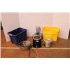 Image 1 : *(2) Totes of Assorted Kitchen Items - Pots, Pans, Appliances (Untested)