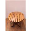 * Wood Folding Round Garden Table - 30