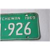 Image 2 : Vintage Saskatchewan 1969 License Plate