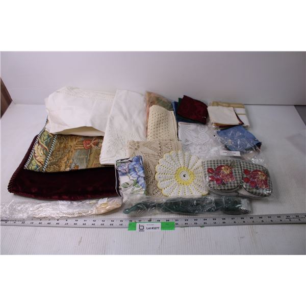 Lot of Assorted Fabric and Misc