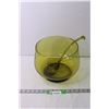 Image 1 : Large Green Glass Punch Bowl