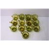 Image 2 : (13) Green Glass Punch Bowl Cups