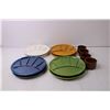 Image 2 : Assorted Ceramic Divided Dinner Plates and Cups