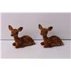 Image 4 : (2) Framed Pieces of Art of Moose Jaw and Two Deer Figurines