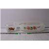 (2) Vintage Fire King Floral Dishes with Lids
