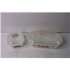 Image 2 : (2) Vintage Fire King Floral Dishes with Lids