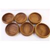 Image 4 : Wooden Salad Bowl Set (6 bowls and serving utensils)