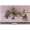 Assorted trinkets-cats, decorative salt and pepper shakers