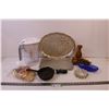 Brita Filter with new cartridge, 2 serving platters, wooden fruit decor, small cast irin pan, kids f
