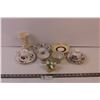 Various tea cups and saucers-Delphine, roslyn, 2 trinkets