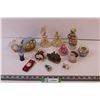 Various Decorative trinkets-cats, vase, flower