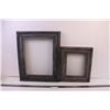 2 grey wooden picture frames (LG-22x18/15.5x11.5) (SM-15.5x13.5/9.5x7.5)