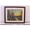 Image 2 : Wooden Framed Scenic Picture-country side (18x22)