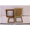 Image 1 : 4 Assorted picture frames-1 glass/3 wooden (7.5x7.5) (8x8)(10.25x10.25) 10x12)