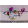 Image 1 : Assorted kids toys-trolls, smurfs