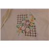 Image 9 : Assorted Linens-doilies,aprons, childs dress, shower curtain,