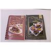Image 7 : 4 companys coming cookbooks, 2 small notepads, Odhams treasury of wonderful tales book, sm wall deco