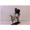 Image 3 : metal woman and dog statue-17 inches high
