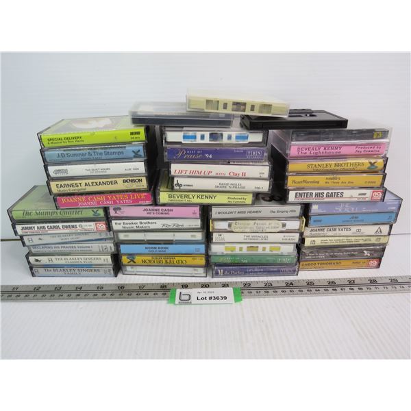 (40) Assorted Cassette Tapes - Country - Gospel