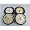 Image 4 : (4) Lawnmower Wheels ((2) 6" (2) 6 3/4")