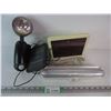 Image 1 : Solar Motion Lights- (1) Black Exterior,(1) White Interior and small Power Fist Tool Bag