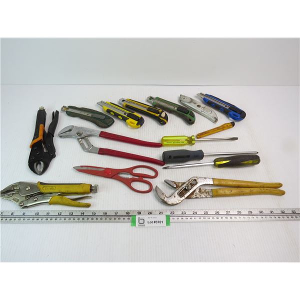 Utility Knives - Screw Drivers - Assorted Tools