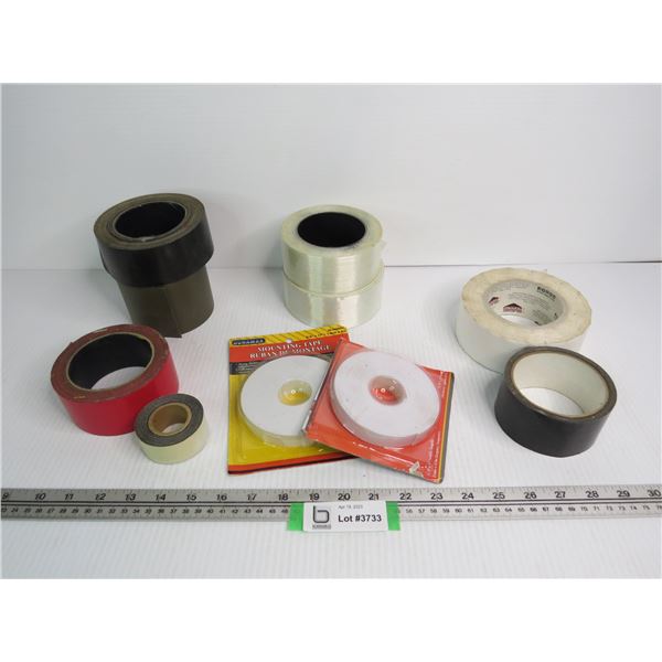 Assorted Used Rolls of Tapes - Mounting TapesTape-All Duct Tape