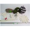 Image 1 : Knitted Hats - Head Band - Knitted Doily