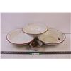 Image 1 : set of 4 white metal washing bowls