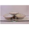 Image 2 : set of 4 white metal washing bowls