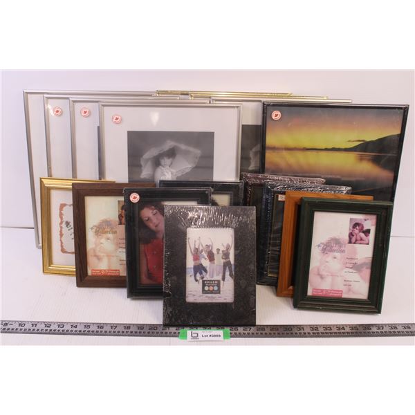 Assorted picture frames-5x7, 11x14, 4x6