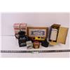 Image 1 : Assorted Items-2 thermos filler replacements, coffee mug, swear jar, fishing picture, volt meter, co